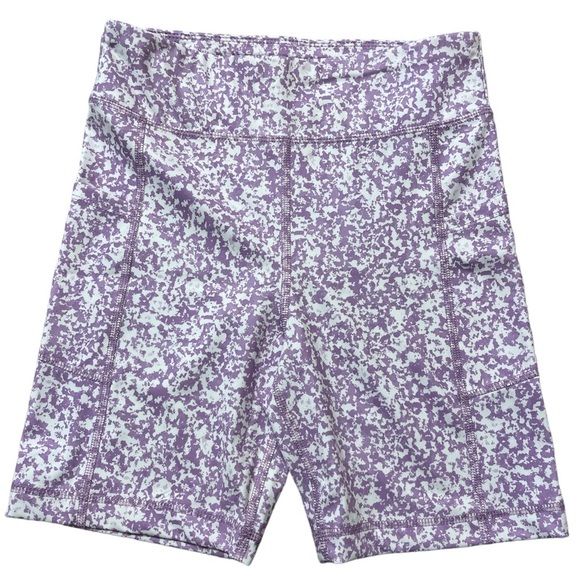 Zelos•🎉HP🥳 Girls Compression Bike Shorts Lavender White, Size XL, - Picture 1 of 6